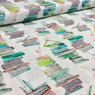 Baumwolle | read | weiß türkis bunt